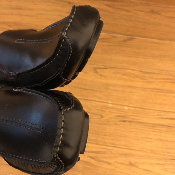 Rockport men black leather driving shoes, size 9 main image 7